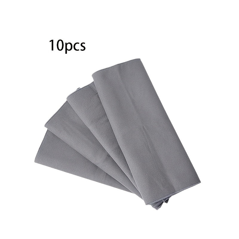 Magic Cloth Microfiber Wipes available in a 5-pack or 10-pack, featuring a sleek contemporary oblong shape. Made with non-woven fabric, these wipes are multi-functional with no water marks and excellent water absorption. Perfect for cleaning in the