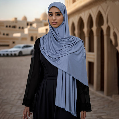 Women's Fashion Scarf with Solid Color, Equal Length on Two Sides, Lazy, Breathable, Comfortable, Sun Protection.