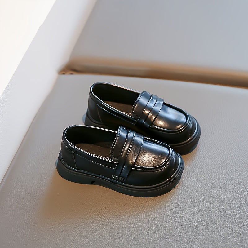 Boys' vintage slip-on loafers, light non-slip dress shoes for all seasons, perfect for wedding parties.