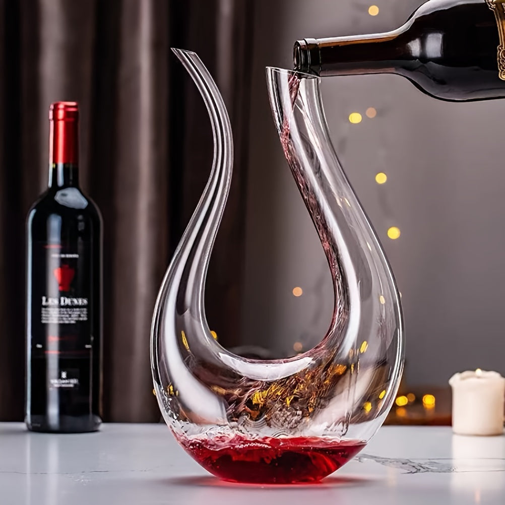 1pc Crystal Swan Decanter with Wine Aerator and Pourer in Gift Box