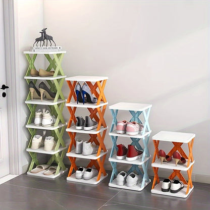 A Convenient Multi-Layer Shoe Rack with Space-Saving Foldable Design - Simple Assembly, Suitable for Any Room