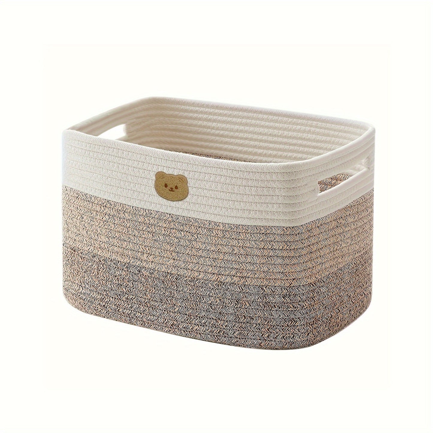 Multipurpose Woven Basket with Convenient Handles - Ideal for Organizing Diapers, Toys & Laundry in Any Room of the House