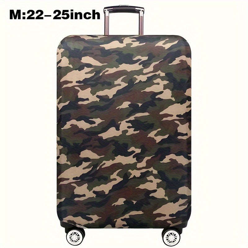 Cartoon patterned elastic luggage cover for travel suitcase or trolley duffle case.