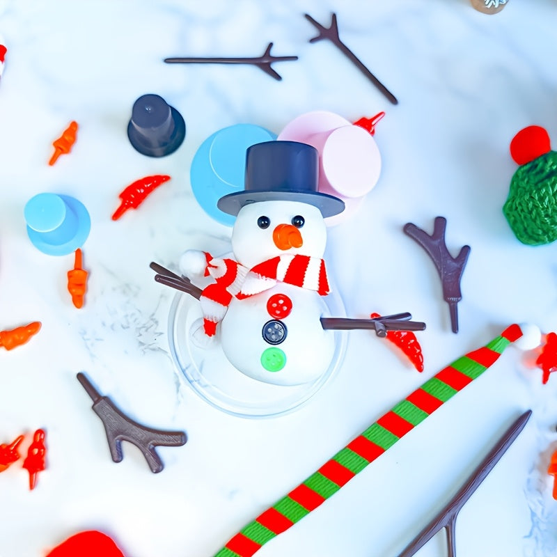 Snowman Handmade Kit Sets available in 11pcs and 33pcs - Ideal for Christmas, New Year, Valentine's Day, decorating, clay decorations, outdoor holiday decor, daily parties, and small gifts.