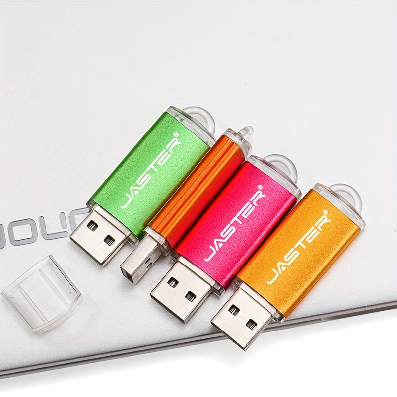 JASTER Mini USB Flash Drive in various sizes and colors with free key chain, ideal as creative gifts.