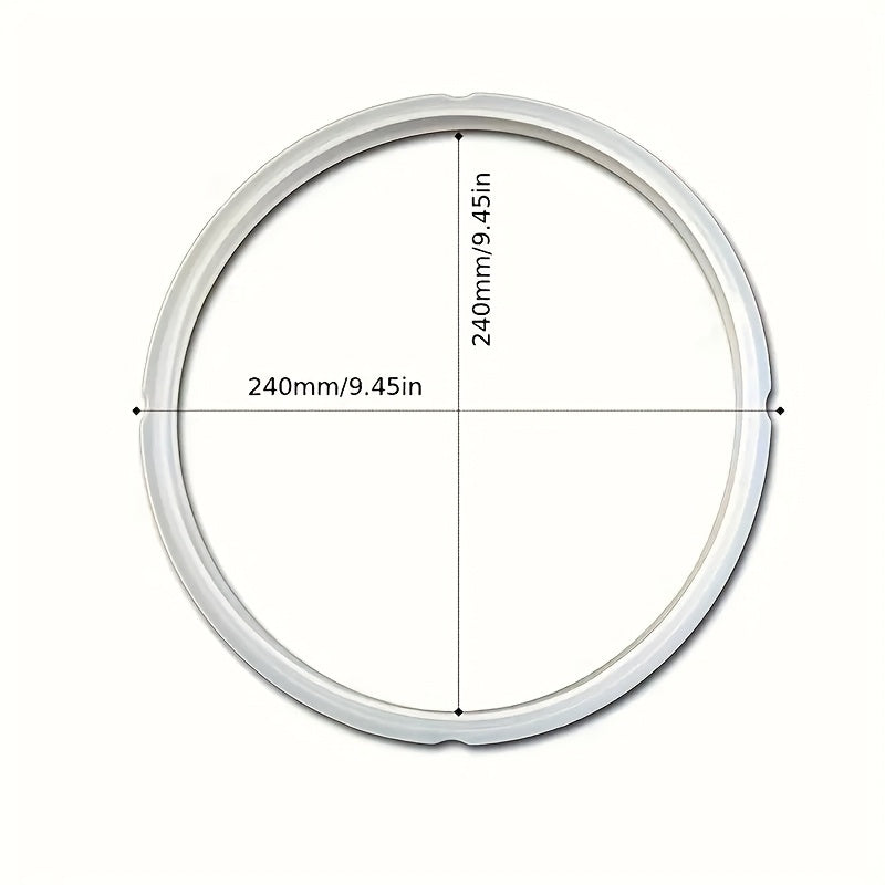 Two food-grade silicone sealing rings designed for 6/5Qt pressure cookers, these durable gaskets are easy to clean and ensure safe and healthy cooking.