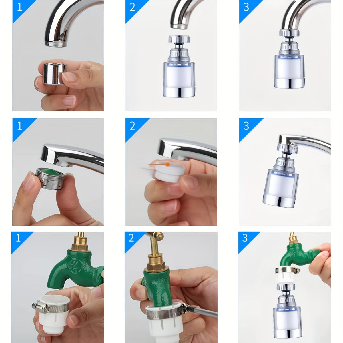 Durable Plastic Water Dispenser with Splash-Proof Design, No Electricity Required, High-Pressure Kitchen Faucet Extender for Easy Installation