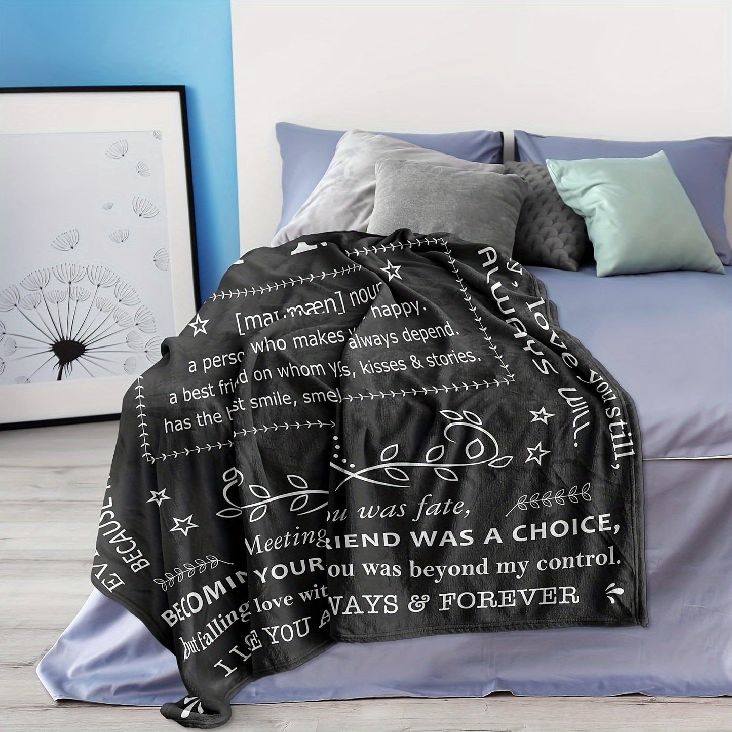 Soft and comfortable throw blanket perfect for gifting to him on special occasions like birthdays, anniversaries, Christmas, and Valentine's Day. This blanket is a thoughtful gift idea for husbands and boyfriends to show your love and appreciation.