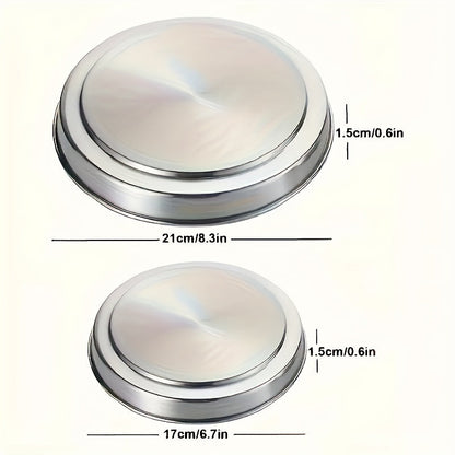 4-Piece Set of Stainless Steel Stove Top Covers for Cookware - Kitchen Burner Protectors that are Safe for Food Contact