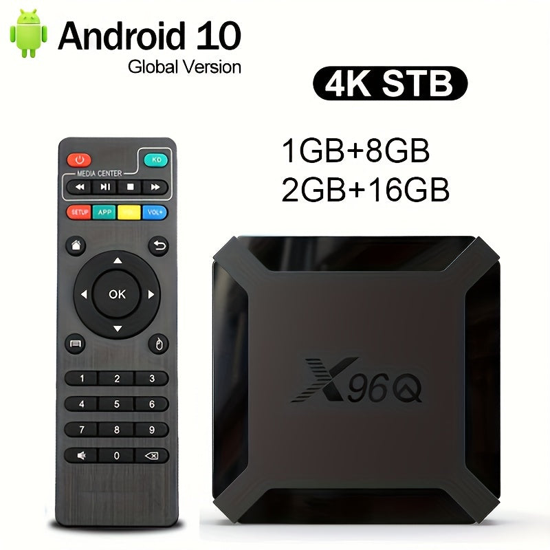 X96Q Smart TV Box with Android10, Allwinner H313 Quad Core CPU, 4K Streaming, 2.4G WiFi, EU Plug