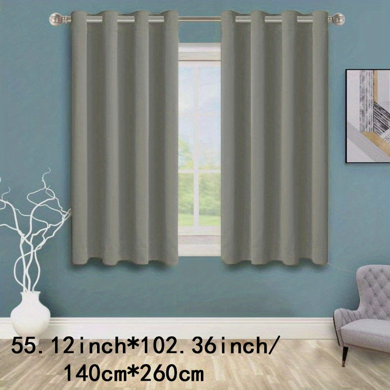 Enhance your space with this 1-panel blackout curtain in solid black color, designed to insulate against heat and cold, darken the room, and reduce incoming light. Perfect for adding style and functionality to your study, bedroom, kitchen, or living room