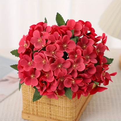 Elegant artificial Begonia flower arrangement in fabric, perfect for any table decor.