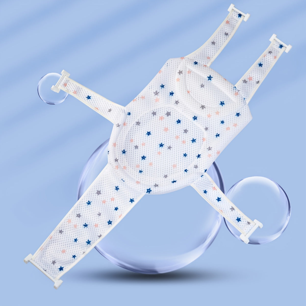 The Youngsters' Breathable Bath Support features a T-shaped mesh net with 5 buckles, providing a non-slip floating mat for safe and fun bath time. It makes a perfect gift for the holiday season, Autumn Festival, or Thanksgiving. Available in white and