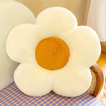 1 Pc Flower Plush Pillow for Bedroom and Sofa Decoration, Fruit Embroidery Design, Ideal Gift Item.