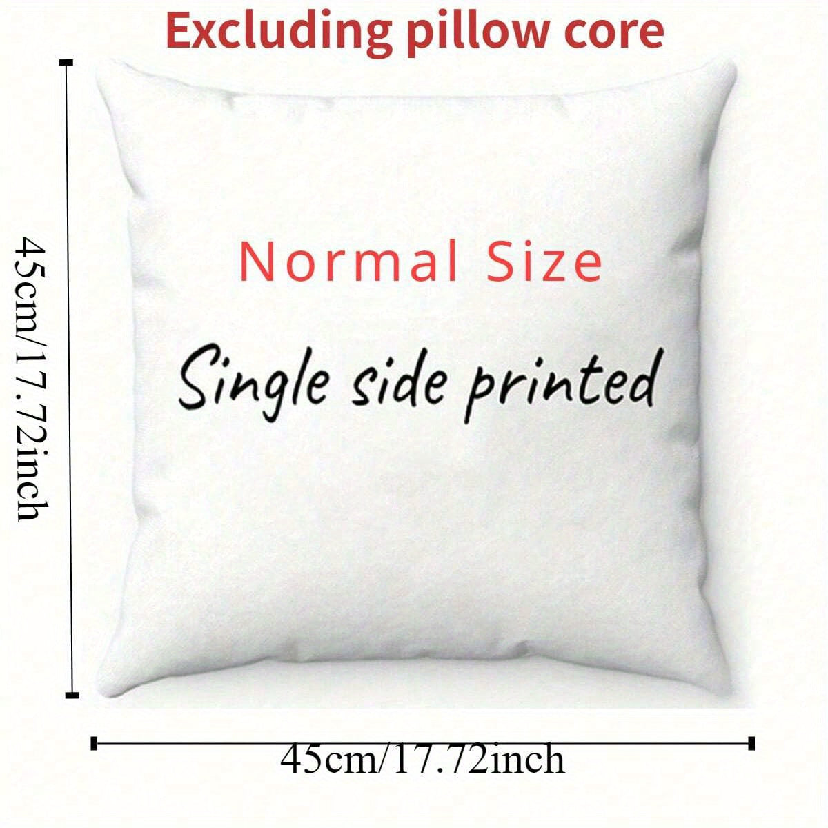 Personalize your home decor with a 1pc Customizable Square Throw Pillow Cover. This personalized polyester blend cushion case is the perfect unique gift for weddings, Mother's Day, birthdays, and more. Featuring a soft, single-sided print, this pillow