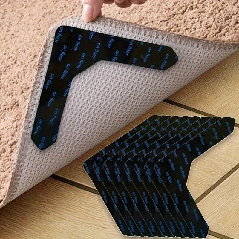 Non-Slip Washable Carpet Holders for Hardwood Floors - Available in Sets of 1/4/8/10 Pieces