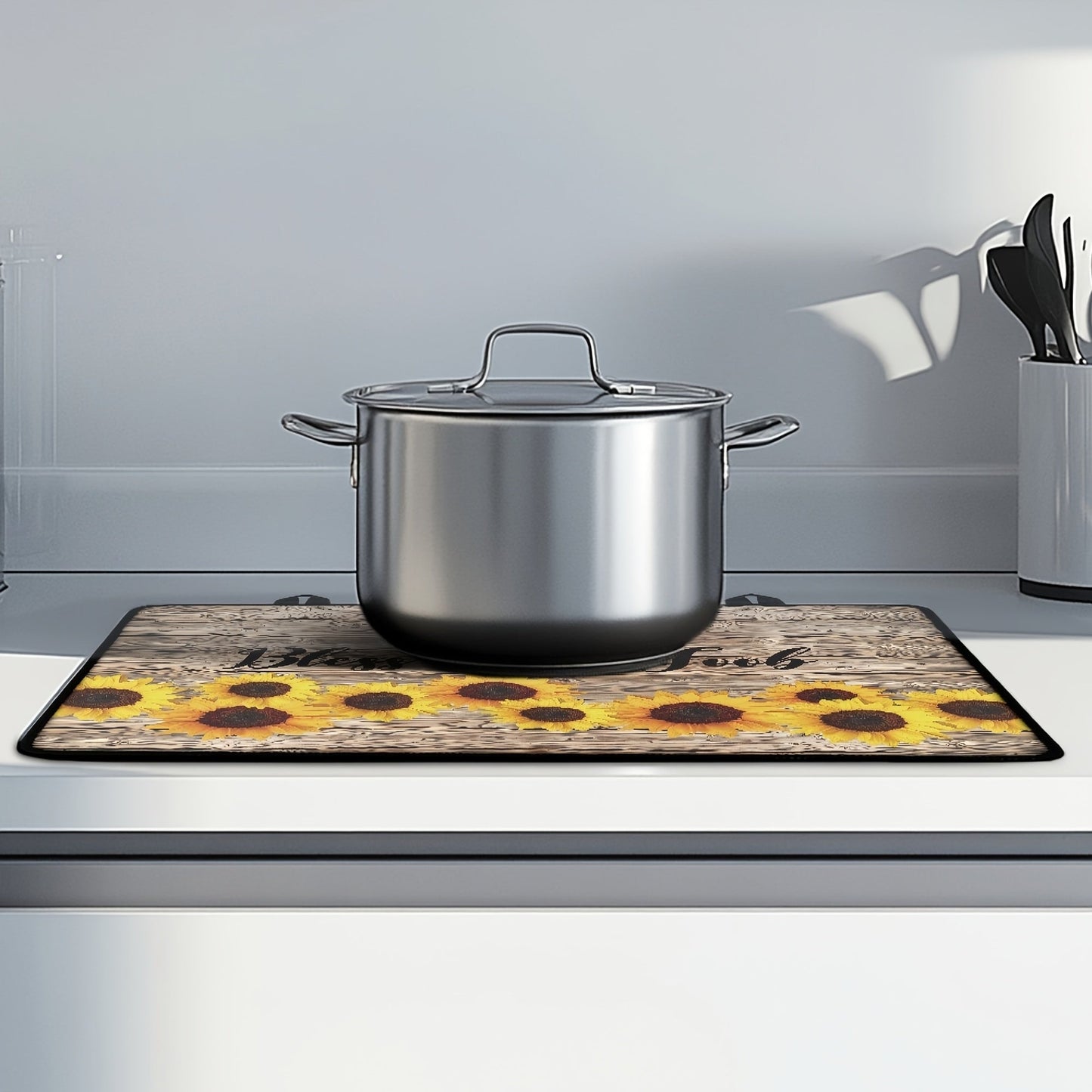 Wood Pattern Stove Cover with Heat-Resistant, Non-Slip, Scratch & Iron Protection - Perfect for Glass Ceramic & Rubber Surfaces in the Kitchen or Coffee Station