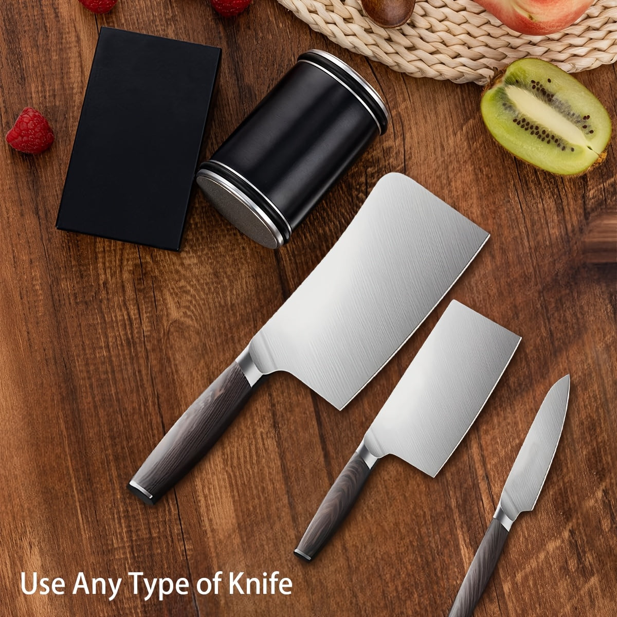 The Knife Sharpener Tool and Hob Knife Sharpener Set are ideal Christmas and New Year gifts. This set includes a Diamond and Ceramic Kitchen Knife Sharpener for Steel, as well as a 15 and 20° Knife Sharpener and a Kitchen Knife Corner Block.