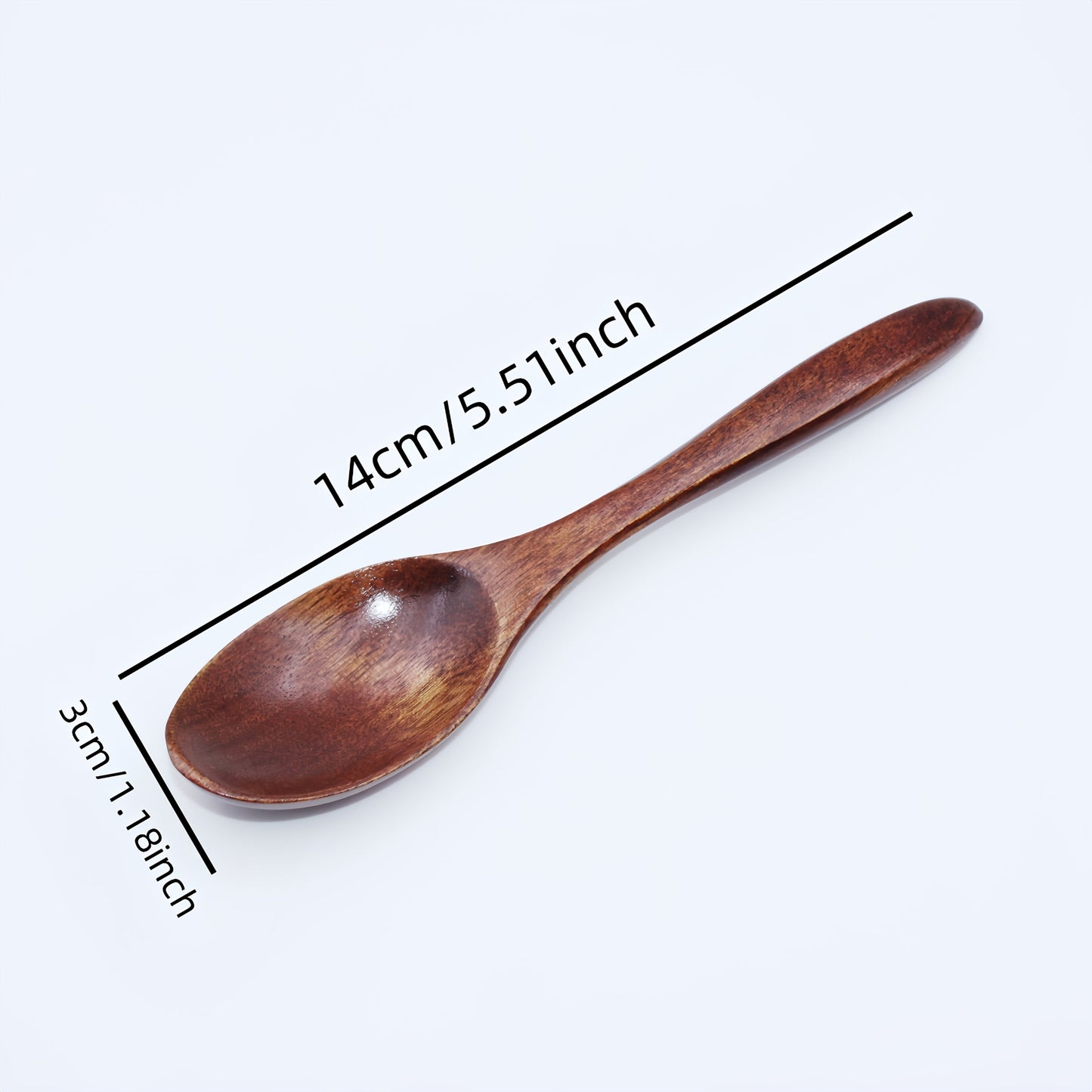 Handcrafted Japanese Solid Wood Spoon - Ideal for Various Uses such as Soup, Porridge, Coffee, Honey, and Desserts - Smooth and Polished Finish - Perfect for Home Cooking