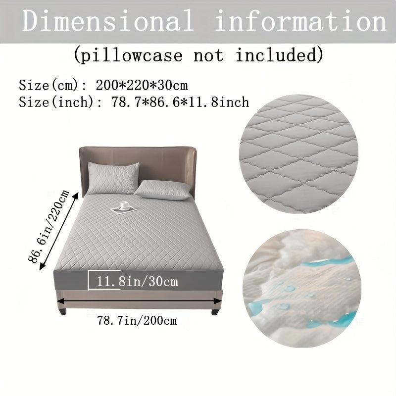 Ultra-Soft Geometric Embossed Waterproof Fitted Sheet - Deep Pocket, Pillowcase and insert not included, Ideal for Bedroom and Guest Room, Great Christmas Gift.