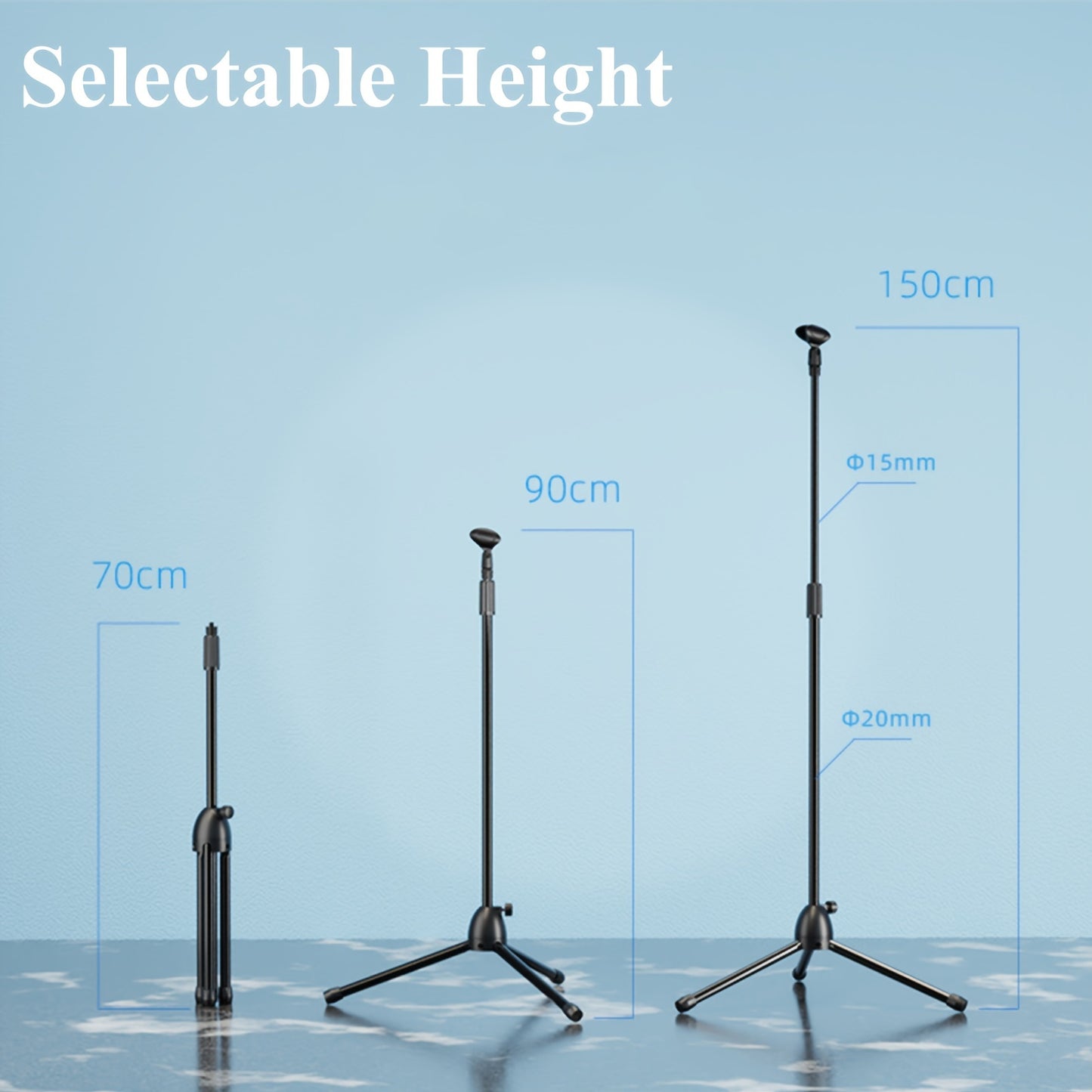 Ground Support Stand, Adjustable Microphone Stand, Floor-standing Microphone Stand, Microphone Tripod Stand Eid Al-Adha Mubarak.