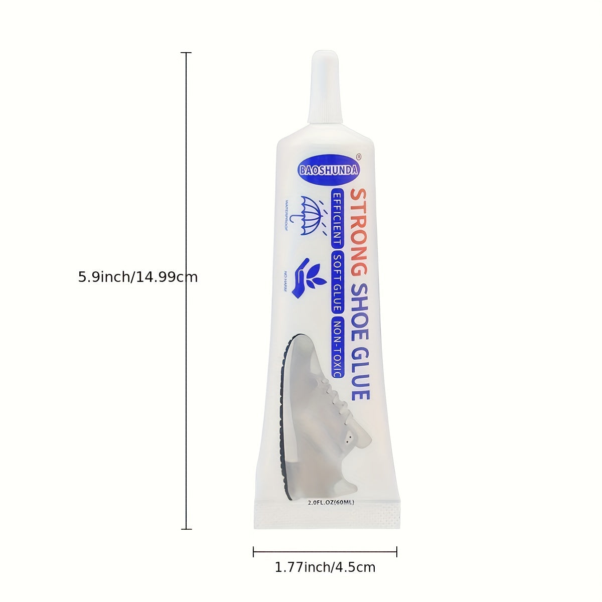 60ml Strong Shoe Glue: Effective for Repairing Shoes including Plastic Materials.