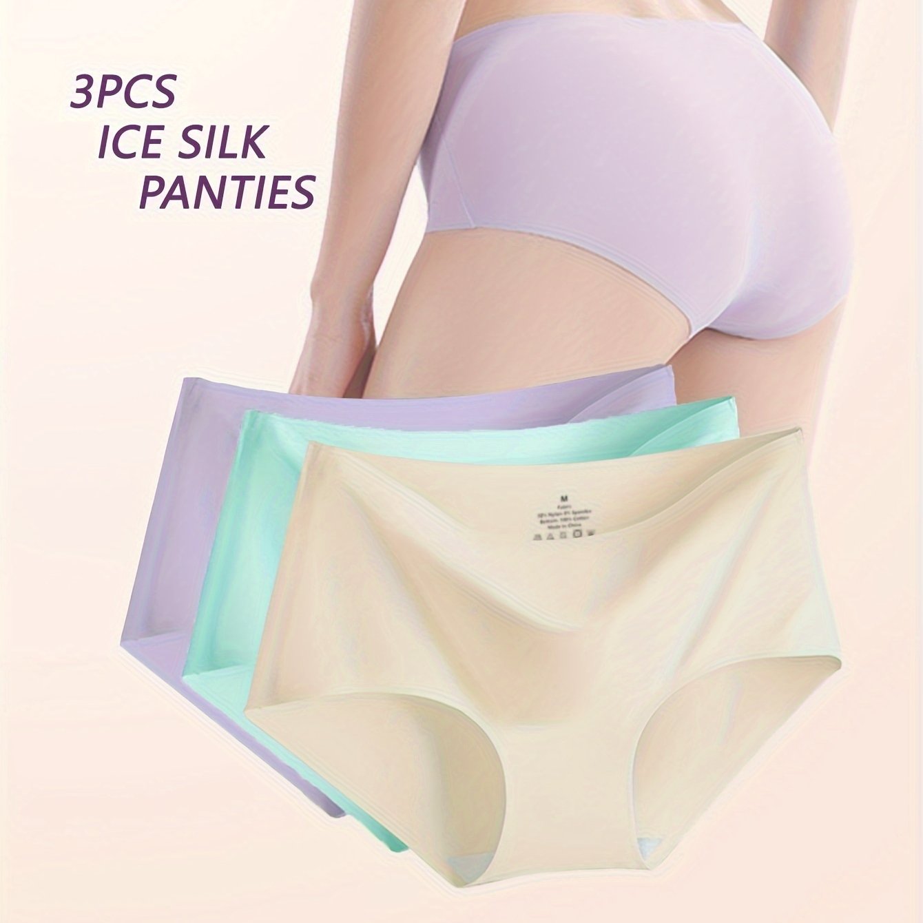 3 Seamless Brief Packs with Mid-Rise Waist