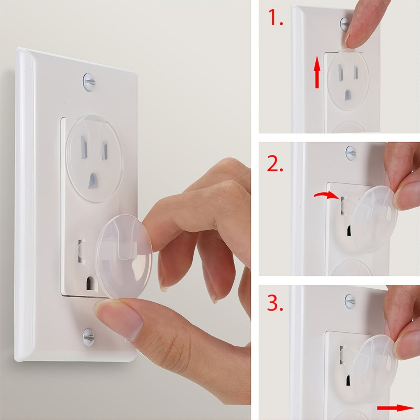 Clear Kids Protector Electric Safety Cap with 12 pieces, intersect design.