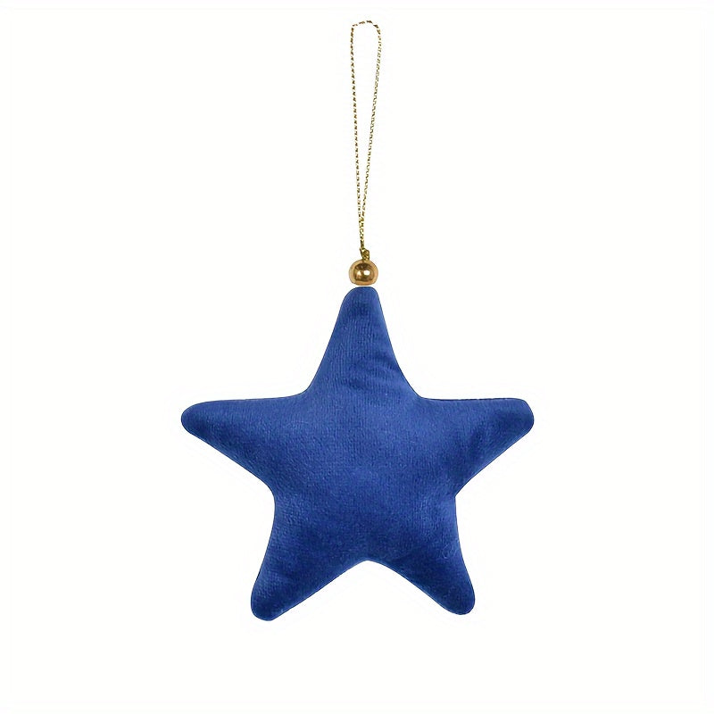 Classic velvet Christmas star ornament for decorating trees and homes.