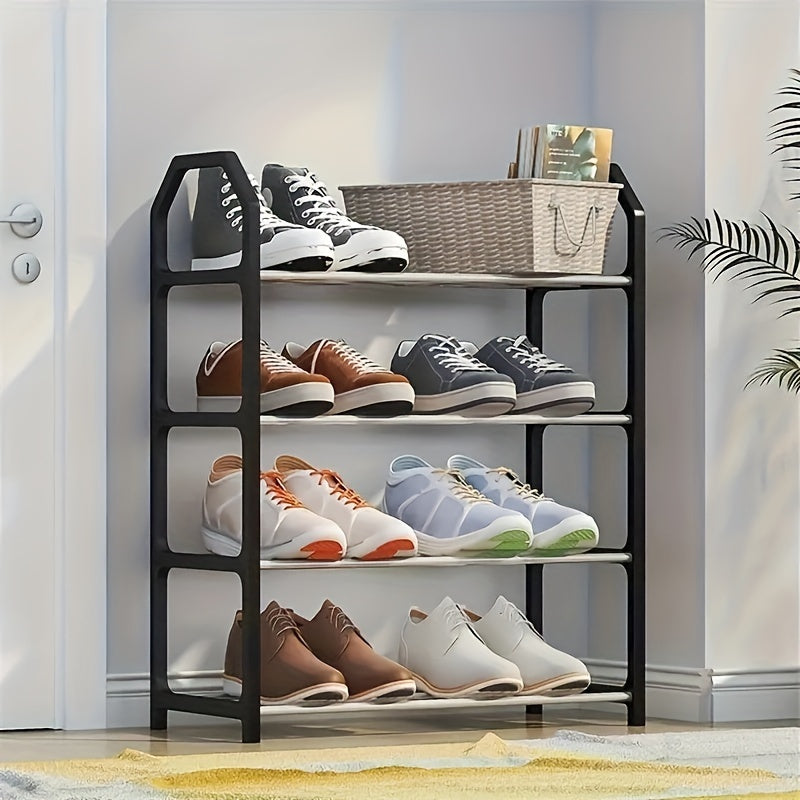 Bestselling 4-Tier Stainless Steel Shoe Rack, Standalone Organizer for Entryway and Hallway, Simple Assembly Space-Optimizing Shoe Storage Solution