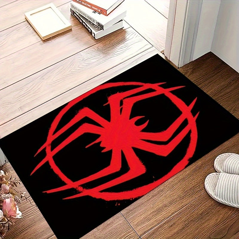 1 piece of a 3D visual spider web pattern area rug that is anti-slip, non-shedding, and stain-resistant, perfect for the living room, bedroom, laundry room, or gaming room. This rug is machine washable and makes a great addition to your home decor or