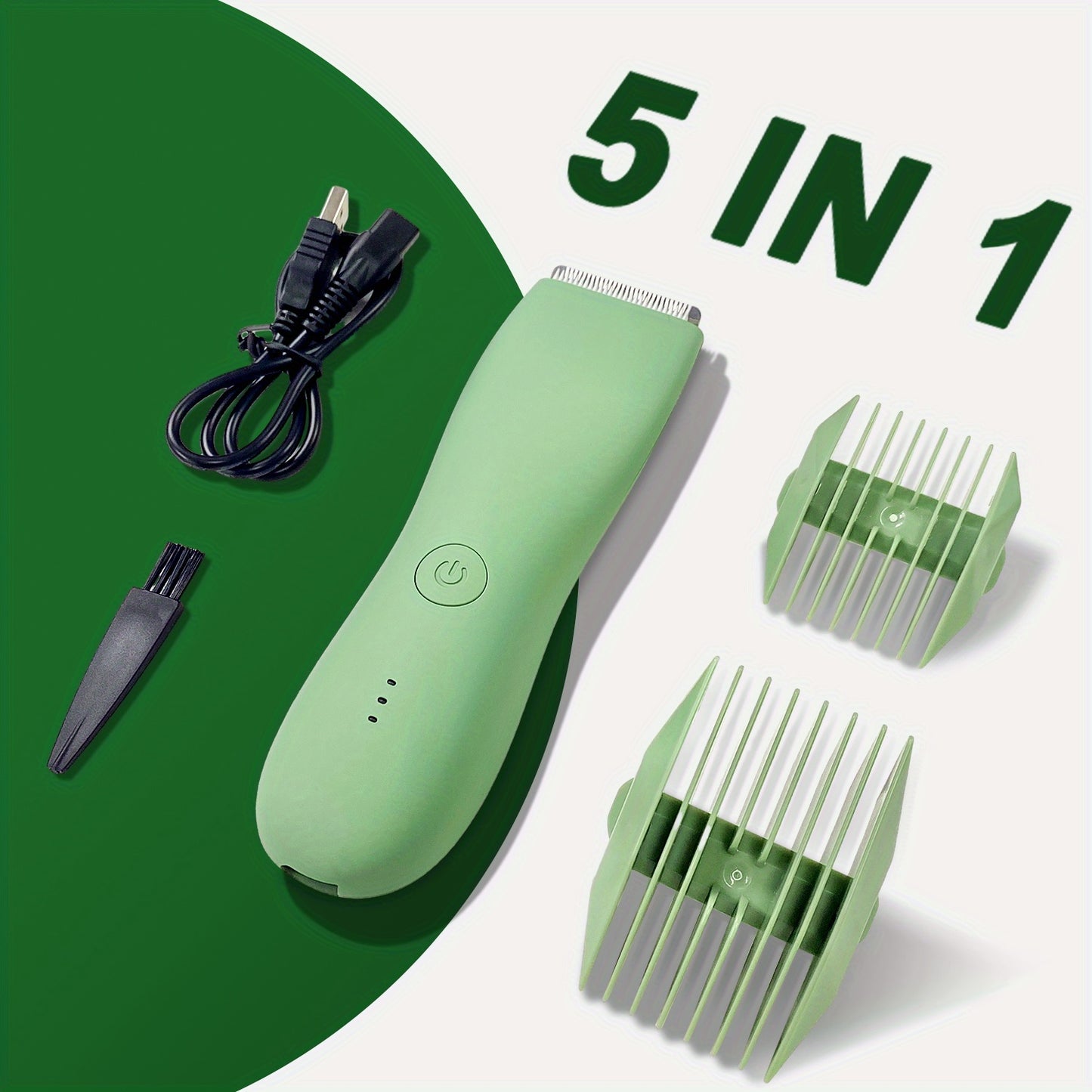 Professional body hair trimmer with replaceable blades. Electric trimmer for grooming men's body hair, including a ceramic blade. Ideal gift for your loved one.