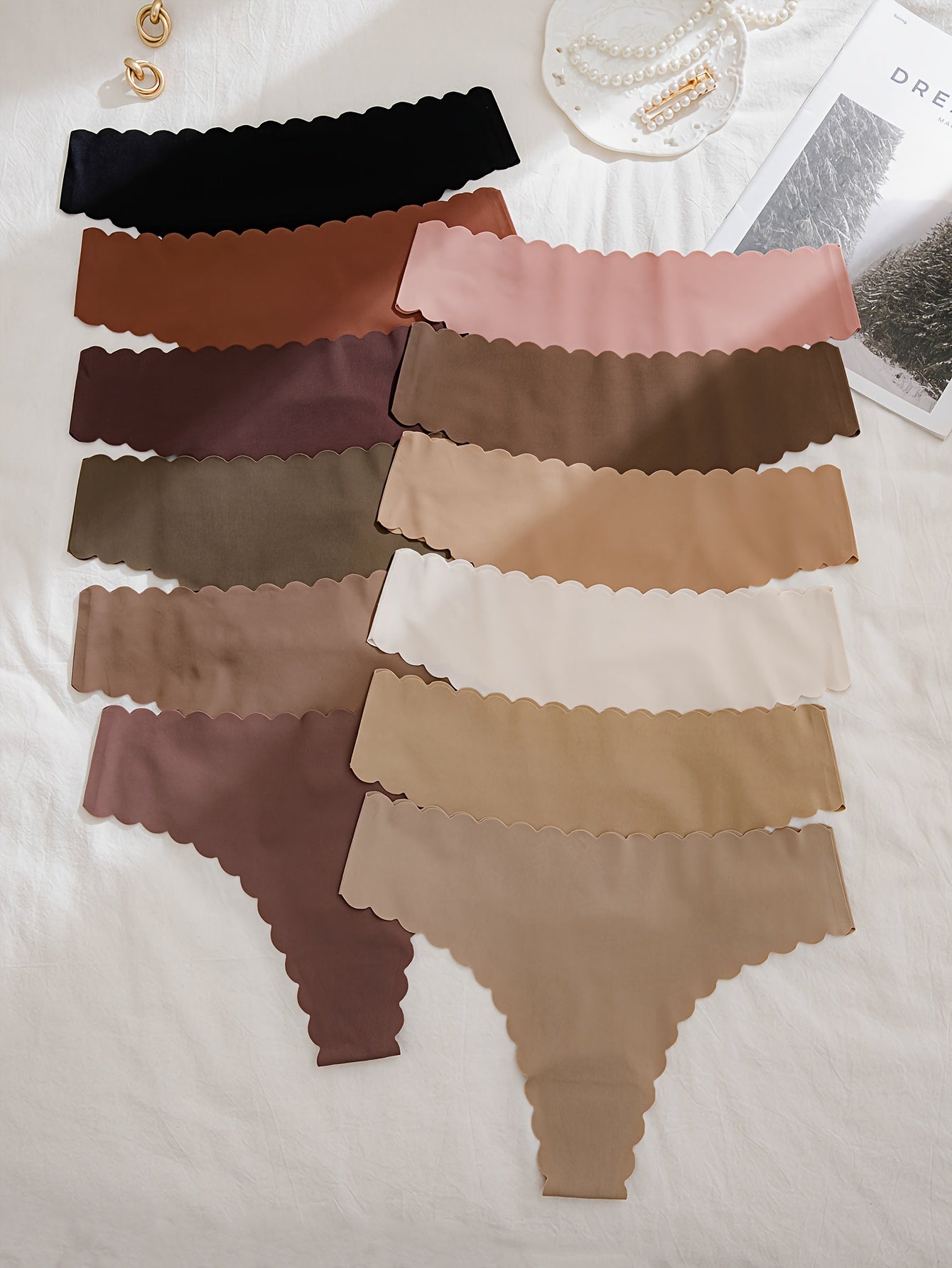 12 sunset colored adhesive thong girl's underpants