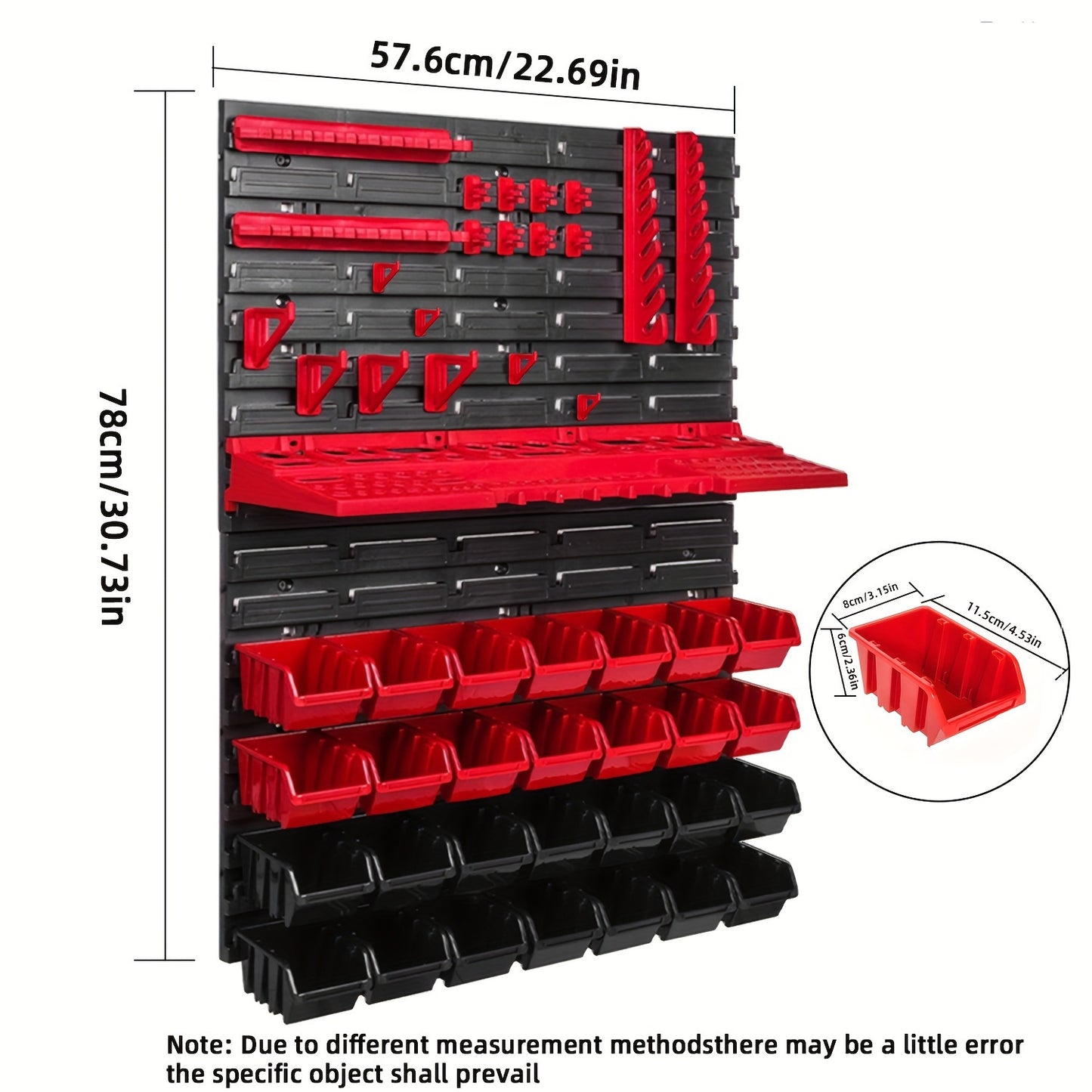 Versatile wall-mounted tool organizer for DIY, woodworking, and automotive parts storage. Holds sockets, screwdrivers, and wrenches. Easy installation.