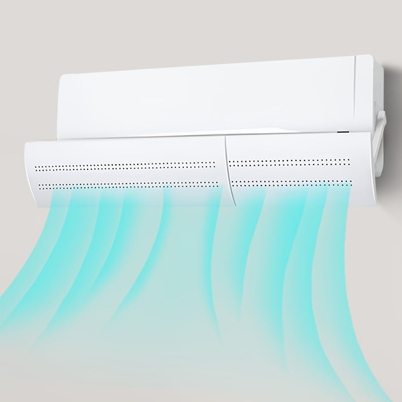 Adjustable Air Conditioner Deflector by EVERYSHINE: Hangable Plastic Windshield with Scalable Design, Prevents Direct Blowing, Guides Household Airflow, Protects Cove, No Electricity Required