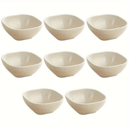 8 to 12 square sauce bowls for Korean, Chinese, and Middle Eastern styles.