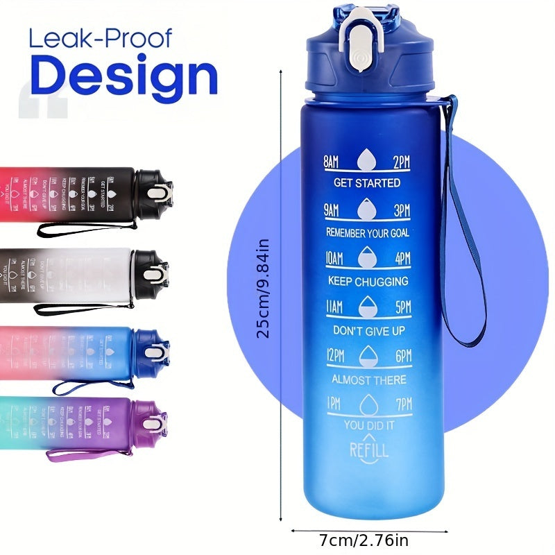 1pc Motivational Water Bottle for outdoor activities and as a birthday gift.