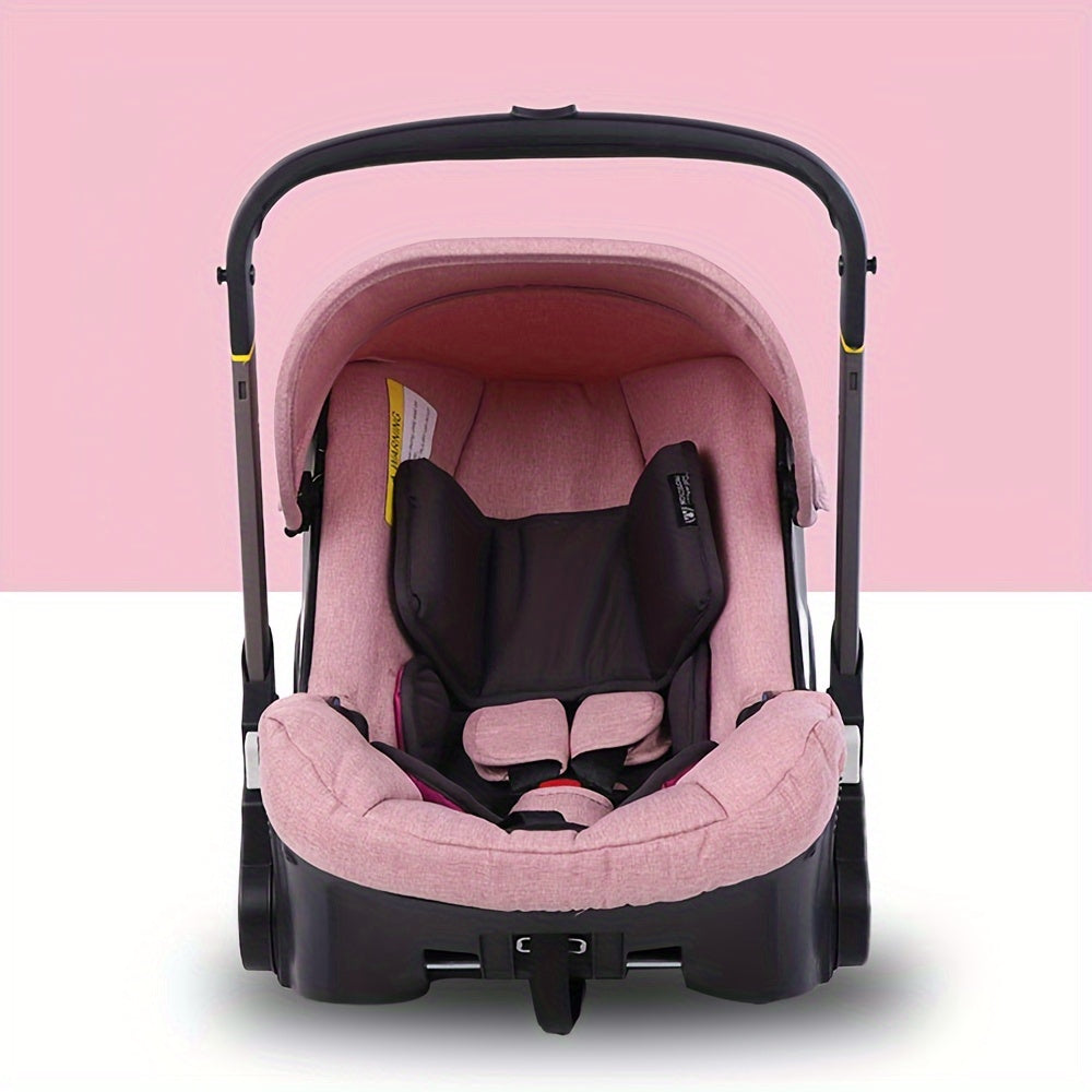 Lightweight folding high landscape baby stroller, suitable for mall, supermarket, and outdoor use, with multi-functional features.