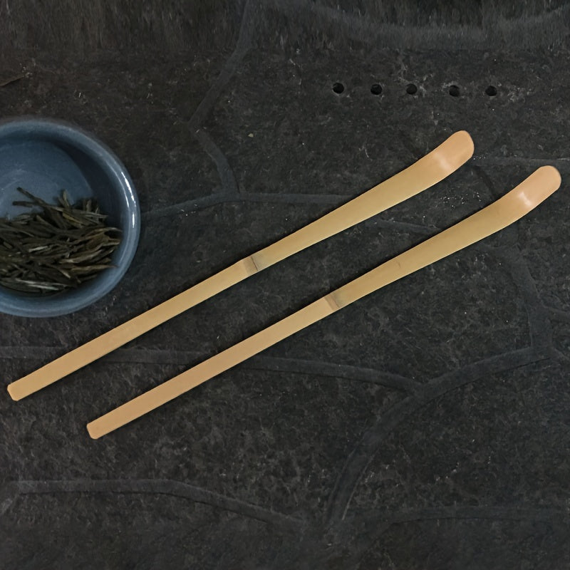 Handcrafted Japanese Tea Spoon Set includes a Bamboo Tea Spoon, Retro Matcha Spoon, Tea Needle, and Tea Knife for Dual-Purpose use in Tea Ceremonies.