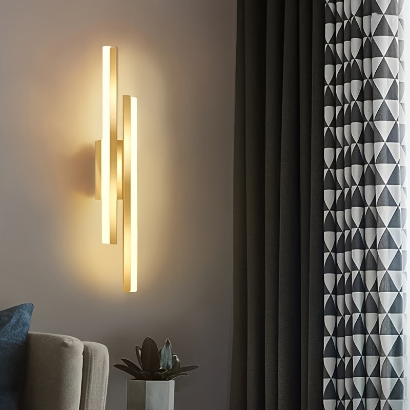 Sleek LED wall sconce with aluminum shade, flush mount, 3000K, hardwired for bedroom, 110V-240V.