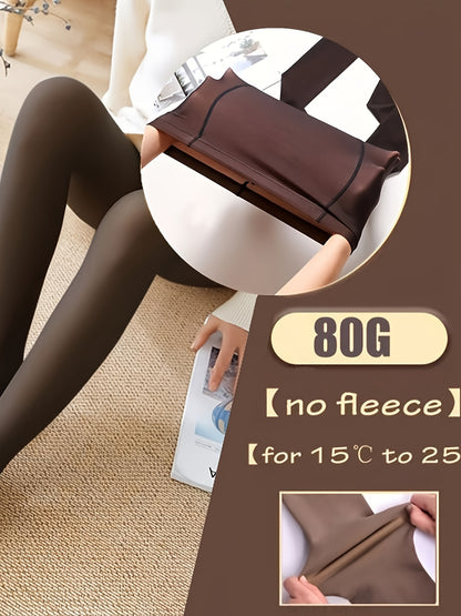 Sheer leggings designed for women that give the illusion of bare legs, featuring long, seamless pantyhose.