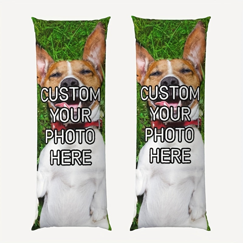 Make Your Own Photo Body Pillow Cover, Reversible Print, Soft Plush Material, Customized with Your Pet's Picture, Perfect Anniversary or Valentine's Gift for Friends - Features Zipper Closure, Airy Fabric, Measures 20x54 inches (Pillow Sold Separately) -