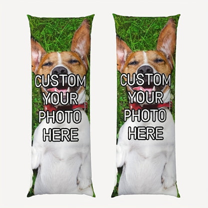 Make Your Own Photo Body Pillow Cover, Reversible Print, Soft Plush Material, Customized with Your Pet's Picture, Perfect Anniversary or Valentine's Gift for Friends - Features Zipper Closure, Airy Fabric, Measures 20x54 inches (Pillow Sold Separately) -