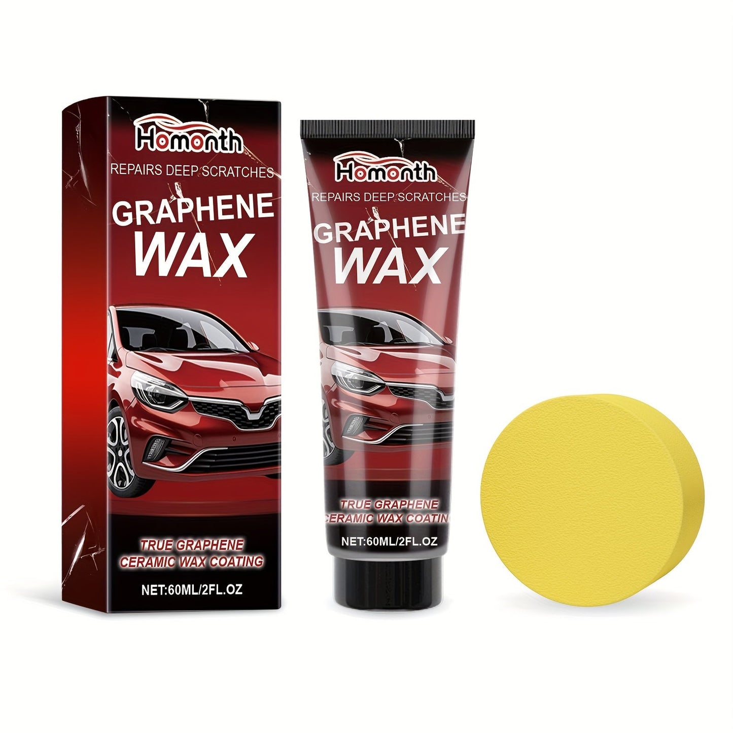 Homonth Graphene Wax is a car scratch repair solution that also serves as a low odor metal polishing compound with citric acid. This multi-functional formula can effectively remove deep scratches and restore paint on automotive surfaces.