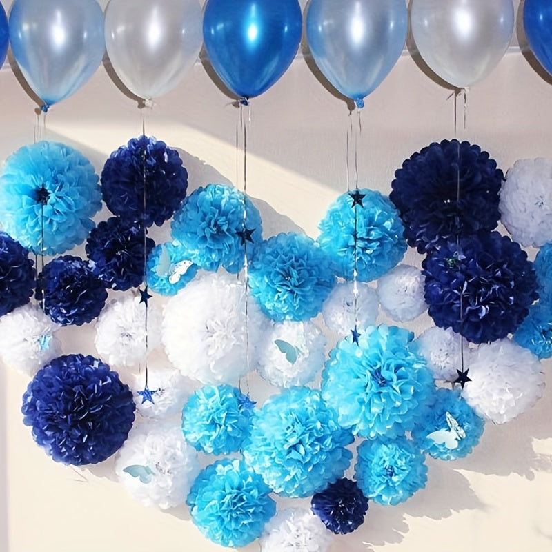 9 elegant paper flower balls for weddings, birthdays, parties, and graduations - decorative hanging ornaments that require no electricity.