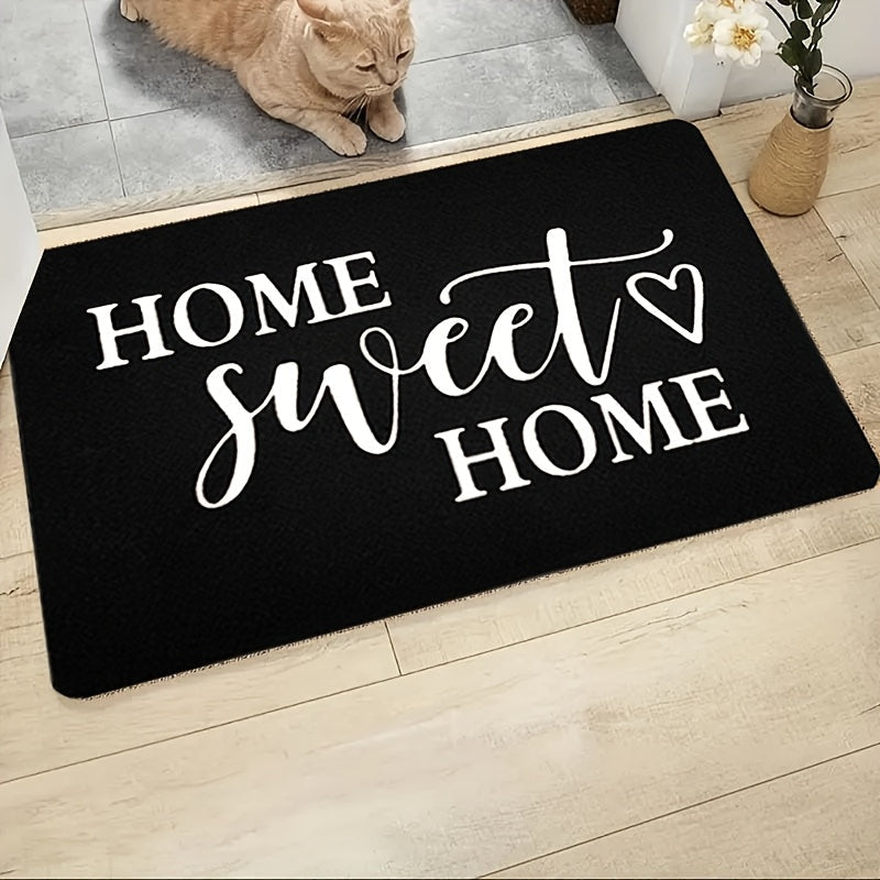 Add a welcoming touch to your home with our charming "Home Sweet Home" doormat! This high-quality mat is non-slip, waterproof, and machine washable, making it perfect for high traffic areas. Its dirt-resistant design makes it ideal for both indoor and