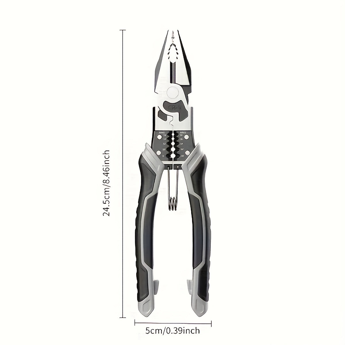 Versatile diagonal needle nose pliers for various hardware tasks, wire cutting, and electrical work.