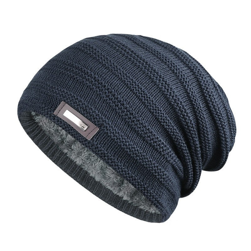 Hat for Men to Keep Warm in Winter, Fleece Knitted Outdoor Cap