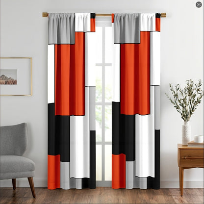 Set of 2 Plaid Pattern Curtains, Stylish Window Drapes for Bedroom and Living Room, Perfect Home Decor