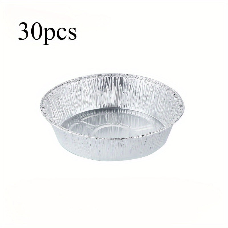 10/20/30 Pack of Disposable Round Aluminum Foil Pans with Dome Lids - 7-Inch Tin Foil Containers for Roasting, Meal Prep, To-Go, Oven & Barbecue - Perfect for Any Occasion!